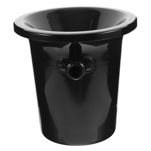 UTHCLO Bar Spittoons Ice Bucket Black Plastic Round Design for Tasting and Party