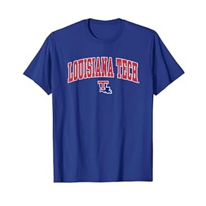 Louisiana Tech Bulldogs Arch Over Blue Officially Licensed T-Shirt