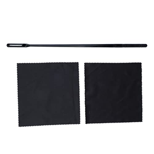 Flute Cleaning Kit Efficient Rod Easy and Effective Maintenance Kit for Woodwind Players (1 Flute Cleaning Rod with 2Pcs Cleaning Cloths)