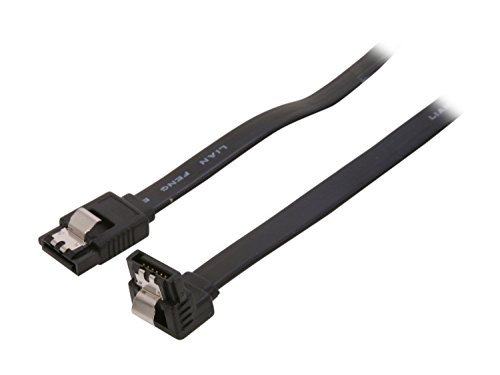 3 Cavi SATA III 6 Gbps Ad Angolo Retto 90° - JacobsParts - 45,7 Cm, Con Blocco, Nero