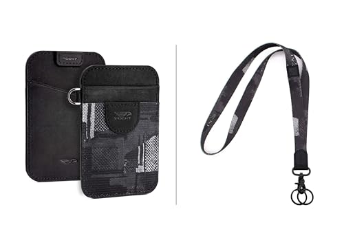 POCKT Slim Card Holder Wallet + Neck Lanyard for Keys Bundle for Women | Smutch