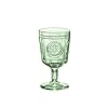 Bormioli rocco romantic set of 4 stemware glasses 1075 oz colored crystal glass pastel green made in italy  urban country home decor