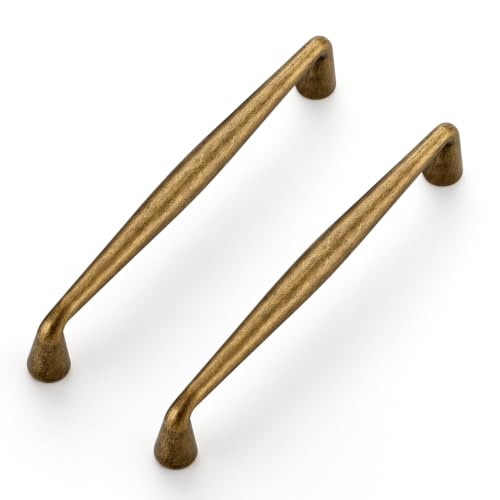 Image of Ravinte 10 Pack 5 Inch Antique Brass Kitchen Cabinet Handles Solid Zinc Alloy Cabinet Pulls Cupboard Hardware Drawer Handles