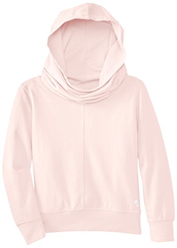 SOFFE Big Girls' French Terry Cowl Neck, Rosewater, Medium