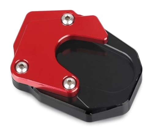 Seitenständer Verlängerungsplatte Für Suz&uki Für GSX-S 750 Für Burgman 400 2017-2020 Motorrad Seite Stehen Pad Zubehör Vergrößerer Ständer Platte Teile(rot)