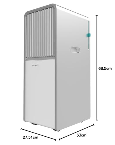 Cecotec Climatiseur Portable ForceClima 12850 Style Heating Connected. 12000 BTU, Surface de 23 m², Télécommande, 5 Modes et 2 Vitesses, Minuterie, Roues Multidirectionnelles 360º