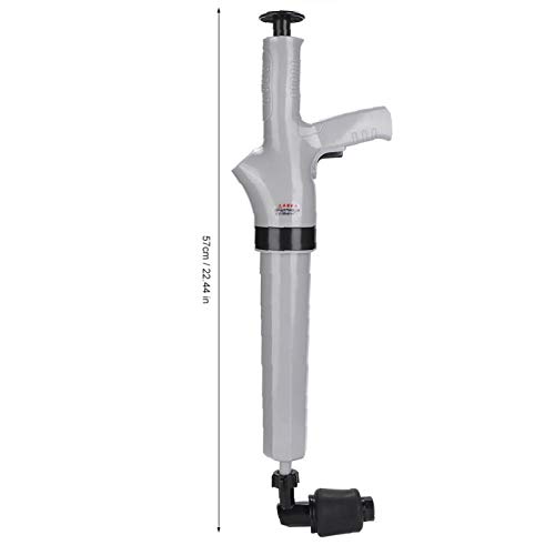 Handmatige luchtafvoerblaster, toiletplunjer Zichtbare meterontwerp ABS Afneembare trekker voor badkuip(Grijs) - Afbeelding 6