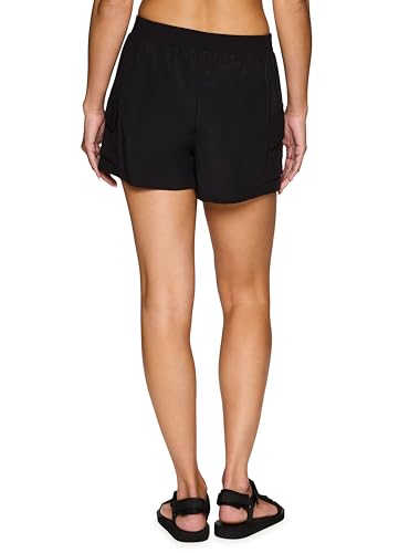 Avalanche Short feminino estilo cargo, shorts modernos de tecido de secagem rápida com bolsos, cintu