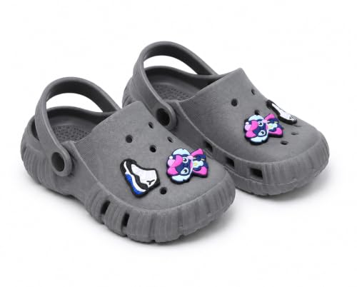 Image of Unisex Kids Clogs Soft Anti Skid Mules Sandals with Adjustable Back Strap Indoor & Outdoor Slipper for Boys & Girls Everyday Use Waterproof Jibbex Slides