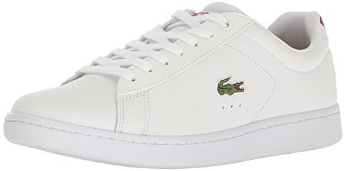 lacoste carnaby evo white burgundy