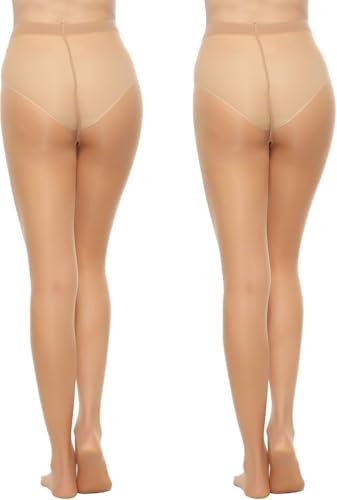 MANZI 6 Pairs 20D Women's Sheer Tights Ultra Thin High Waist Pantyhose Thigh Stockings2