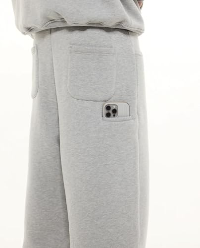 Image of BE SAVAGE 320 GSM Heavyweight Baggy Trackpant for Men Sweatpants for man Oversized Track Pant Side Pocket