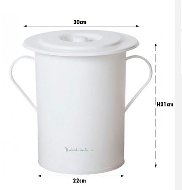 Vaso Da Notte Portatile Con Coperchio – In Plastica Leggera, Base Antiscivolo, Per Bambini, Anziani E Adulti, Uso Domestico E Ospedaliero