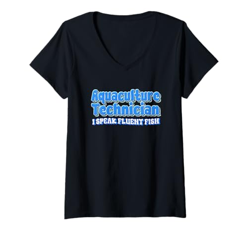 Mujer Técnico en Acuicultura Camiseta Cuello V