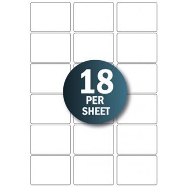 25 Sheets of White Address Labels 18 per A4 Sheet Laser Inkjet L7161 (63.5mm x 46.6mm)