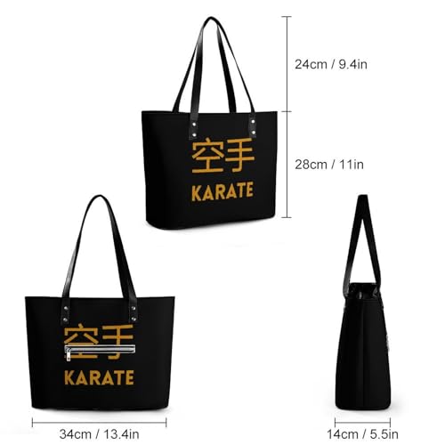 KARATE Women's Leather Handbag Shoulder Bag Tote Purse Bags for Shopping Travel2