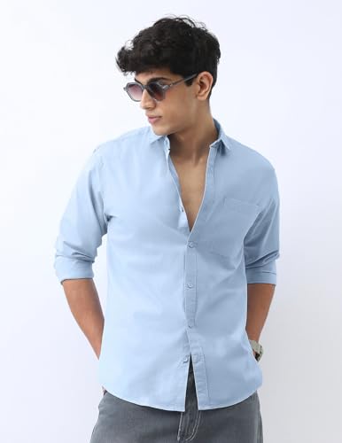 Image of Urbano Fashion Men's Cotton Full Sleeve Regular Fit Casual Solid Shirt