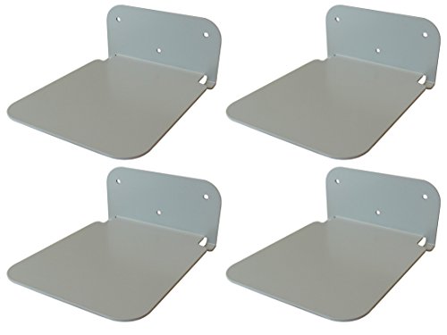 Galleksa Estantería Metálica Invisible Oculta Flotante de Almacenamiento de Pared para Casa Decoración de Habitación Creativa Presentación Libro (4 estantes, Plateado)