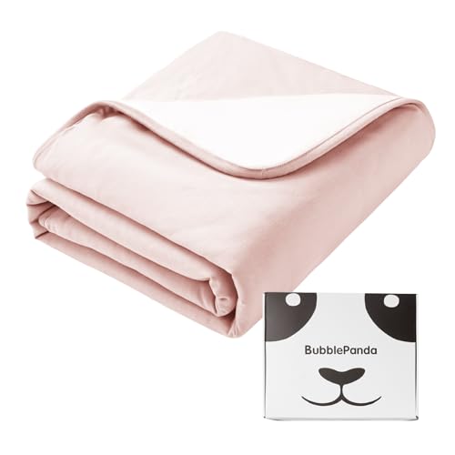 BubblePanda Rayon Made from Bamboo Baby Blanket for Boys Girls Neutral Soft Crib Blanket Toddler Quilt Comforter Newborn Nursery 30 x 40 Inch Pink
