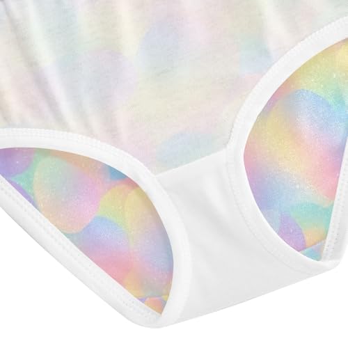 Pastel Gradients Sequins Cotton Toddler Underwear, Cotton Underwear for Girls, 2T–8 Years4