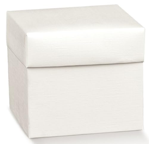Boîtes pour bonbonnière blanches 10x10x15 cm lot de 20 contenant mariage