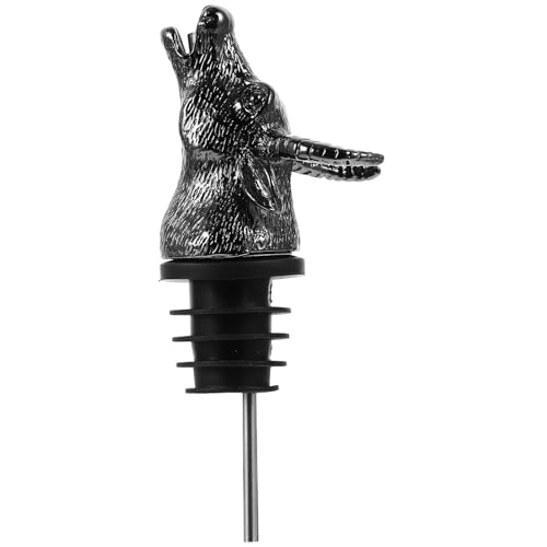 Milisten Verseur à Vin en Alliage de Tête de Vache Noir Bec Verseur pour Bouteilles de Vin et Sauces Accessoire Bar Pratique pour Service Précis et Présent Original