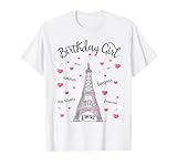 Birthday Girl Paris Themed Birthday Party Eiffel Tower T-Shirt