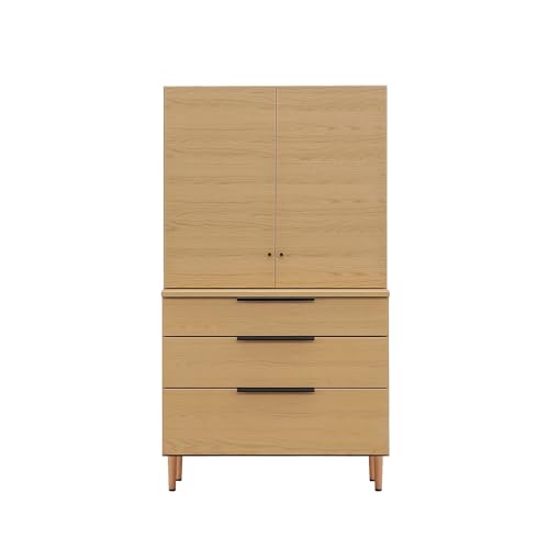 立義 フリーボード リビングボード 書棚 幅100×奥行42×高さ165cm ナチュラル436012