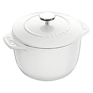 Staub Cast Iron 1.5-qt Petite French Oven – Matte White, Made in France