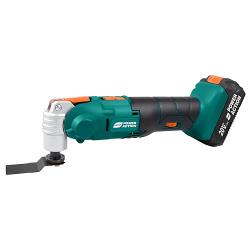 Image of Sulfar Power Action Cordless Multi-Function Saw Quick Change Accessory System, Adjustable Variable Speed for Wood, Metal, Plastic, Ceramic (CMFS20)