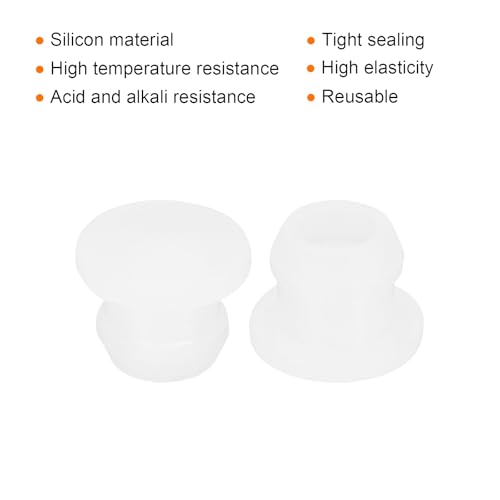 Image of MECCANIXITY Silicone Snap in Locking Hole Plugs Rubber Panel Seal Cover Flush Type Panel Round for Kitchen Rubber Bulkheads Waterproof Sealing Plugs 7.5mm /0.3 Inch Dia Transparent,Pack of 20