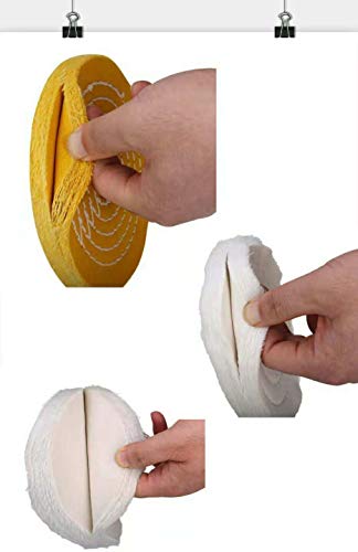 6 Inch Buffing Polishing Wheel 1/2 Inch Arbor Hole For Bench Grinder Buffer Tool Coarse Medium Soft 3Pcs #TOP7