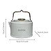 shamjina Camping Kettle Camping Tea Kettle,1.2L,Outdoor Campfire Kettle,Lightweight Hiking Kettle Portable for Traveling Backpacking, White