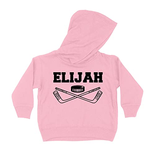 Hockey Elijah Kids Hoodie Sweatshirt Toddler 5T Light Pink