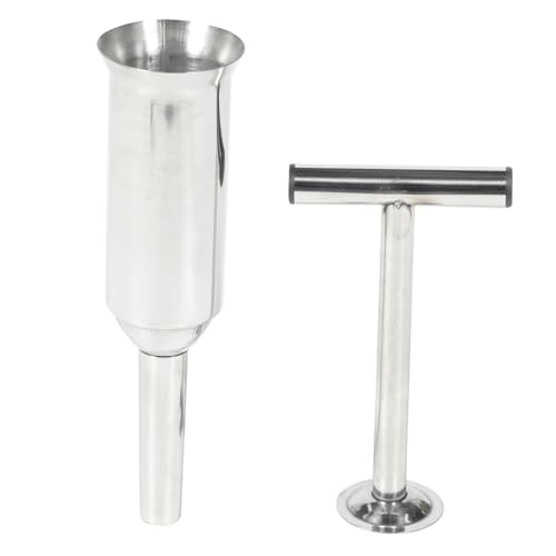 Cabilock Manual Sausage Maker Machine Hand Crank Meat Grinder Stainless Steel Sausage Stuffer