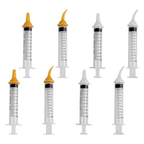 Image of Pet Feeding Syringe with Nipple, Silicone Feeding Tools for Kitten Puppy Feeding Syringe for Newborn Cat Dog Small Animals Rabbits (10ml+12ml)