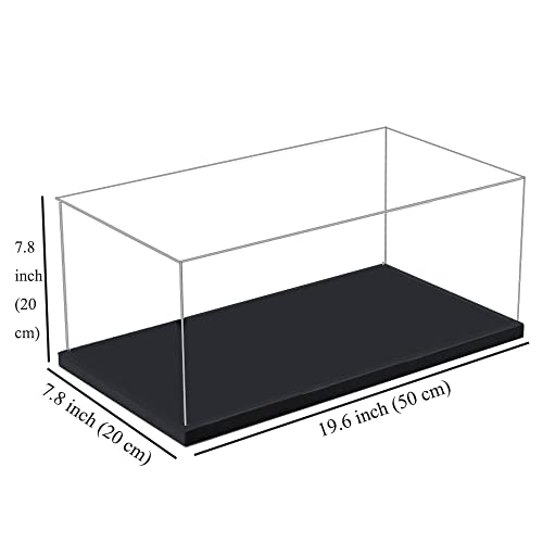 ACRLIE Vitrine pour Collection, Boîte Acrylique Boîte Plexiglas de Rangement Cube Transparente pour Figurines, Vitrine Comptoir pour Salon, Présentoir Anti-poussière avec Base et Bande Lumineuse - Image 8