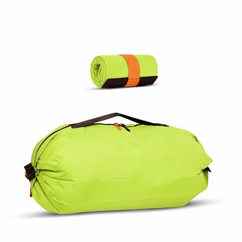 HIE Burrito Foldable Duffel Bag Large Travel Luggage, Lightweight Water-Resistant Carry-On Gym, Portable Travel Organizer, Holds Up to 20 kg, Folds into a Compact Burrito-Shaped Pouch. (Lime Green)