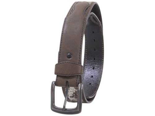 Men's Belt Split Tab Leather & Canvas Strata Sz: 34