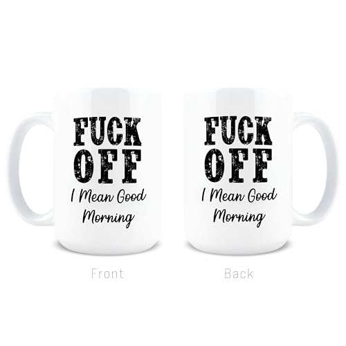 Taza de café sarcástica Hogg 15 oz cerámica blanca miniatura 5