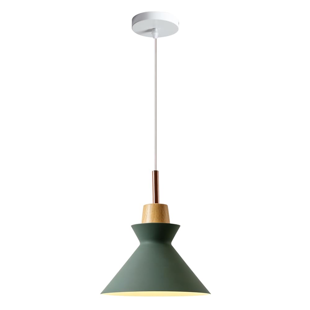ZGDHWCR Nordic Industrial Style Pendant Lamp, Single Head Flush Mount Hanging Light, E26 Light Source Metal Chandelier, Restaurant Living Room Bedroom Decoration Light Fixtures