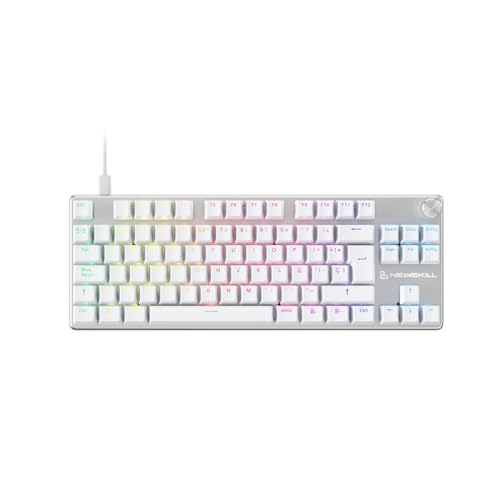 NEWSKILL Serike TKL V2 Blanco | Switch Red Hotswap | Teclado Mecánico Gaming