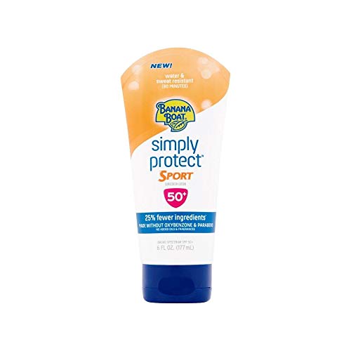 Banana Boat Simply Protect Sport Sunscreen Lotion SPF 50, 6 fl oz (Pack of 2)