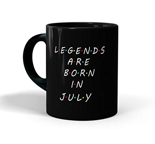 Image of inchLegends are Born in July Printed Black Coffee /Tea Mug for Birthday Gifts | Friends | Bestfriend | Sister | Brother | Gifting Mug | Loved Ones