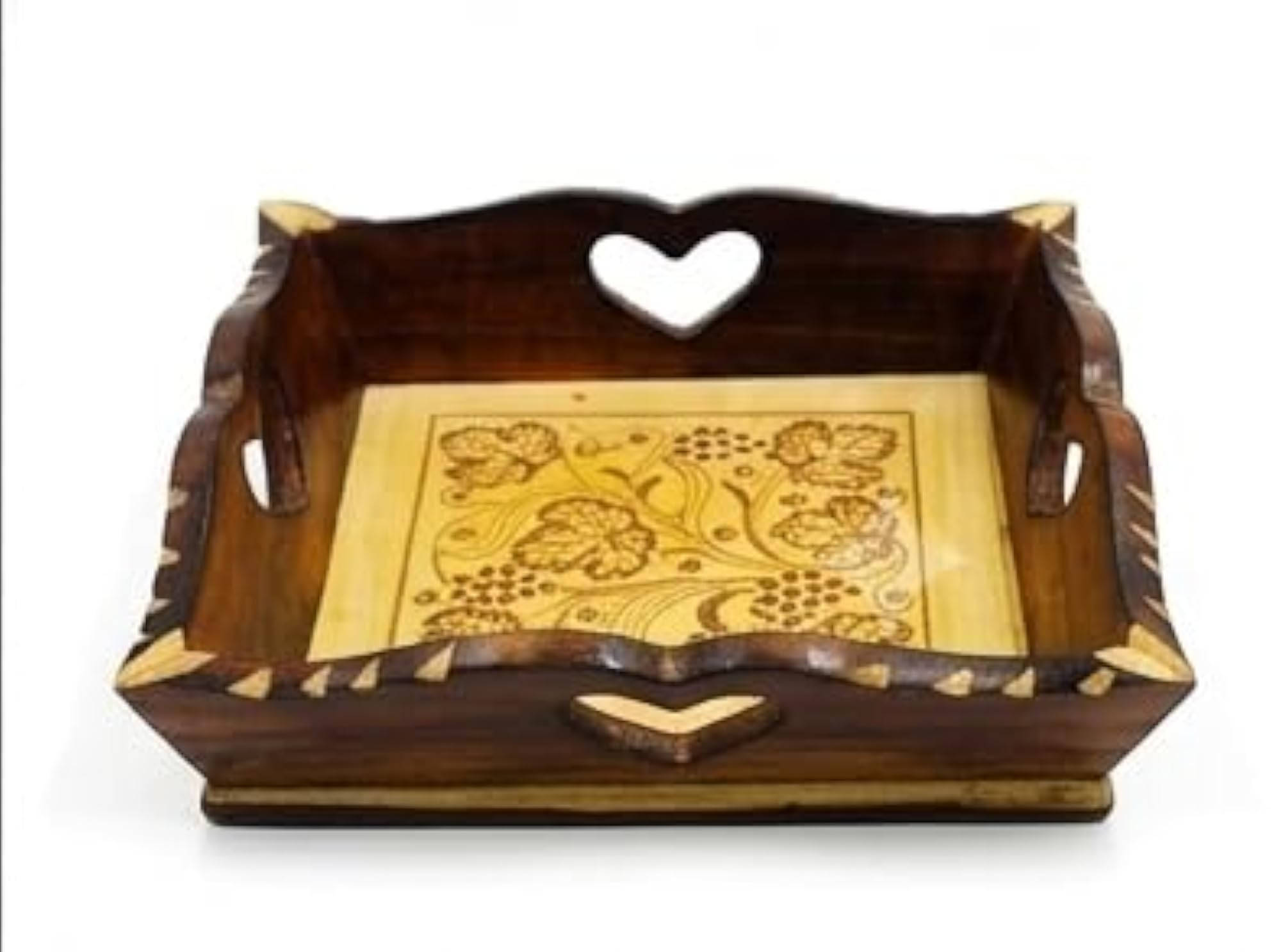 Wooden Serving Tray Set, Rustic Style