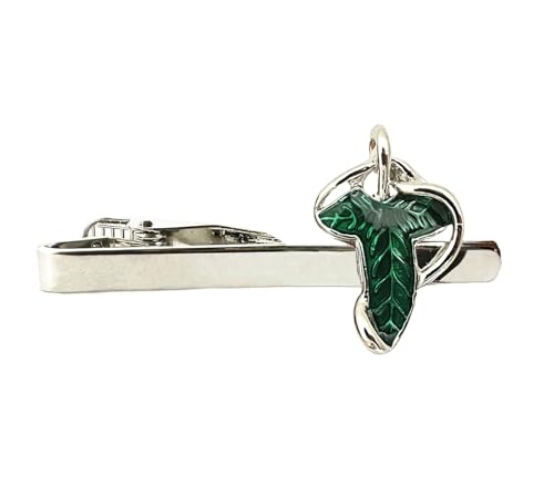 Classic Men Elven Leaf Tie Clip Metal Suit Accessory