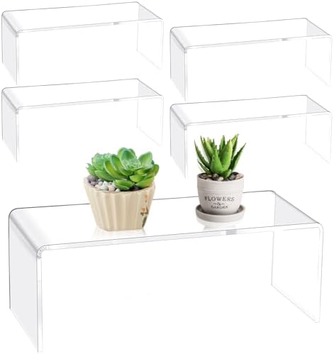Amazon.com: Shellwei 4 Pcs Acrylic Display Risers 11'' x 4.5'' x 4 ...