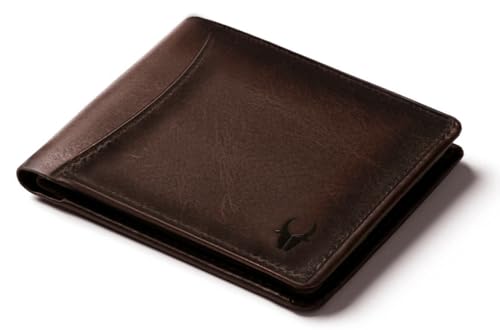 Image of WildHorn Rfid Protected Leather Wallet For Men, Brown Crunch