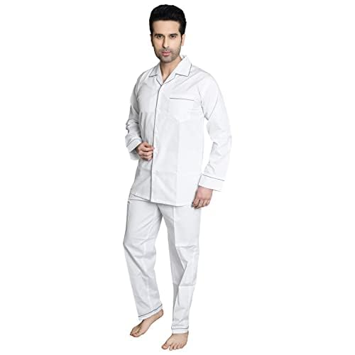 Image of Men's Cotton Solid Night Suit