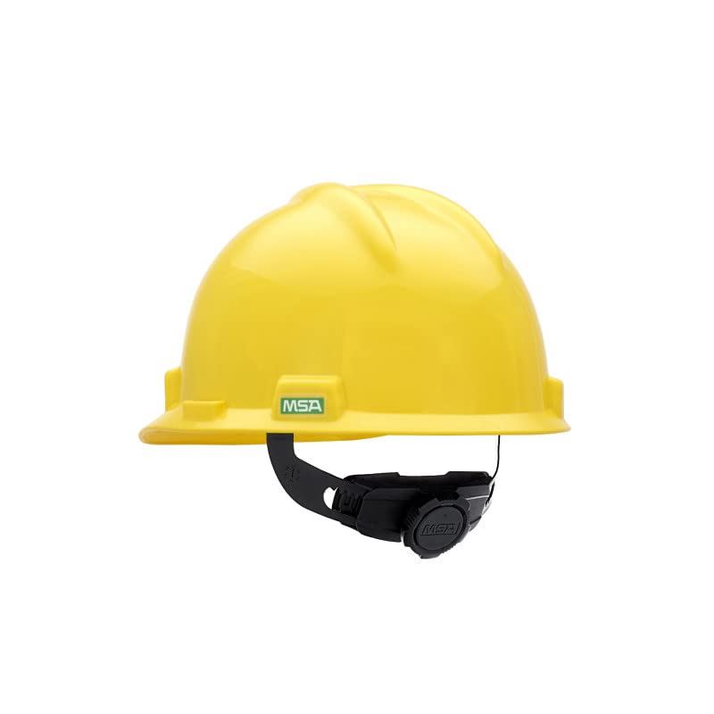 Miniatura 7 de MSA 477484 V-Gard - Casco de seguridad, con suspensión de trinquete Fas-Trac III, carcasa de polietileno, protección anti-impacto superior, correas